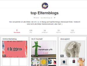 Pinterest-Account von topElternblogs